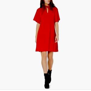 Michael Kors Red Grommet Neck Dress Size Large